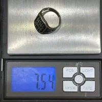 انگشتر نقره 925 ابجد سیاه قلم(7.54 گرمی)|جواهرات|تهران, حکیمیه|دیوار