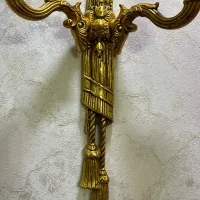 دیوارکوب برنز ایتالیایی/شمعدون دیوارکوب|کلکسیون اشیاء عتیقه|تهران, خواجه نظام الملک|دیوار