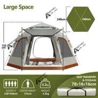 چادر مسافرتی اتومات کمپ ۶ ضلعی عصایی اتوماتیک|کوهنوردی و کمپینگ|تهران, چیتگر جنوبی|دیوار