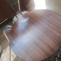 صندلی فرم فلزی کفی و پشتی چوبی