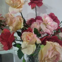 سبد گل گاهی داخل گلدون زیبا|گل مصنوعی|ساوه, |دیوار