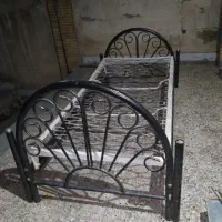 تخت خواب یک نفره فنری دوتیکه