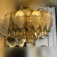 لوستر سانتی کریستالی مدل برگ