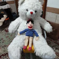 خرس سفیدکودک اسباب بازی آرایش عروسک بچه لباس