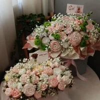 باکس جذاب وماندگار گل  شمعی