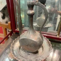 آفتابه و لگن. قدیمی مسی.