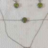 سرویس نقره با نگین زبرجد اصلی