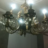 لوستر برنجی|لوستر و چراغ آویز|بومهن, |دیوار