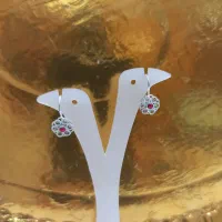 گوشواره نقره ملیله کاری اصفهان کد ۶۰۵ نگین قرمز|جواهرات|اصفهان, مولوی|دیوار