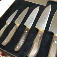 ست ۶ تکه چاقو دسته گردو درجه یک
