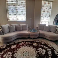 یکدست مبل ال ۷ نفره ،پارچه مازراتی|مبلمان خانگی و میز عسلی|معصومیه, |دیوار