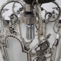 لوستر برنزی با طرح هخامنشی|لوستر و چراغ آویز|اصفهان, صدف|دیوار