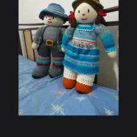 عروسک بافتنی خواهر وبرادر