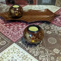 ست دکوراتیو شمع طرح چوب، کادویی دکوری تزئینی
