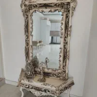 میز تلوزیون و آینه و شمدان