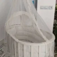 فروش گهواره نوزاد همراه تشک بالش پتو با پشه بند