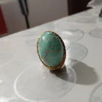 فروش یک عدد انگشتر فیروزه درشت دورطلا