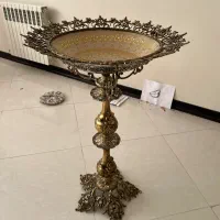 ظرف میوه،سطل آشغال و ساعت دیواری برنز در حد نو|صنایع دستی و سایر لوازم تزئینی|تهران, باغ خزانه|دیوار