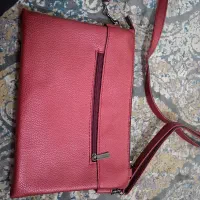 کیف دوشی زنانه زرشکی رنگ