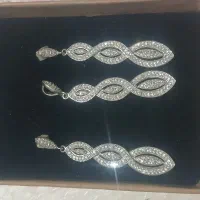 ست گوشواره وگردنبندخارجی نقره فوق العاده زیبا|جواهرات|تهران, آرژانتین|دیوار