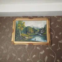 تابلو رنگ روغن قدیمی عتیقه استاد باجالانلو|تابلو، نقاشی، عکس|سهند, |دیوار