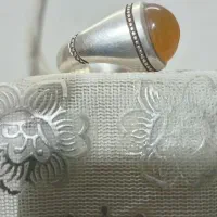 انگشتر کاردست عقیق یمن شن دار