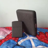 ست فندک و جاسیگاری طرح زیپو مدل آسفالت