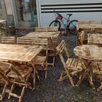 میز و صندلی تاشو چوبی درجه یک|میز و صندلی غذاخوری|رودسر, |دیوار