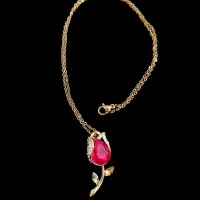 گردنبند نگین یاقوتی