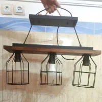 لوستر چوبی فلزی کلاسیک