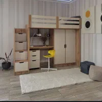 تخت دوطبقه تکنفره یکنفره /مدرن و به روز اقساط