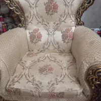 مبلمان استیل۷ نفره با دوعدد میزبان بامیز پذیرایی