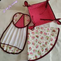 دوخت سرویس آشپزخانه دست دوز شیک و باتنوع زیاد|سفره، حوله، دستمال آشپزخانه|میبد, |دیوار