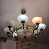 یک عدد لوستر ۸ شاخه طرح برنزی|لوستر و چراغ آویز|شیراز, تاچارا|دیوار
