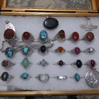 انگشتر و پلاک و دستبند نقره