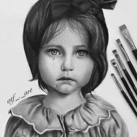 نقاشی چهره سیاه‌قلم