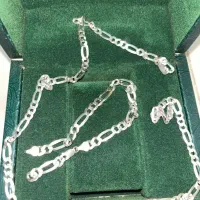 گردنبند و دستبند نقره فیگارو ایتالیایی|جواهرات|بندر انزلی, ساحل قو|دیوار