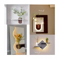 تابلو دیواری مدرن با گلدان شیشهای و نور مخفی LED|تابلو، نقاشی، عکس|تهران, دبستان|دیوار