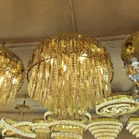 لوستر کریستالی توپی