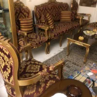 مبل استیل ۹ نفره میز ناهار خوری ۸ نفره