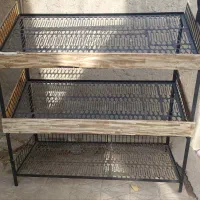 قفسه میوه چوبی فلزی مخصوص دکور میوه