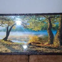 تابلو عکس پاییزی زیبا چراغ دار