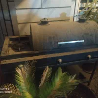 باربیکیو تمام چدن با تک شعله اضافه و گریل