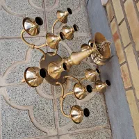 فروشی دو عدد لوستر برنزی