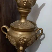 تزئینی سماور و قوری سفالی