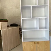 کتابخانه ۲ رنگ میزام دی اف|کتابخانه، شلف، قفسه‌های دیواری|زاهدان, |دیوار