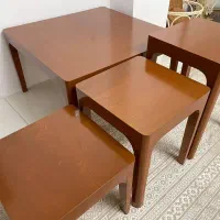 میز جلو مبلی و سه عدد عسلی تمام چوب نو( صفر)