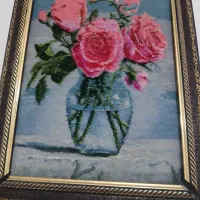 تابلو فرش طرح  گلدان