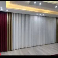 انواع پرده پلیسه مینی‌مال پانچ زبرا نخی عمودی|پرده، رانر، رومیزی|لردگان, |دیوار