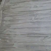 دو قواره پرده ساتن زیبا طرح ترنج رنگ سفید نباتی|پرده، رانر، رومیزی|ری, دیلمان|دیوار